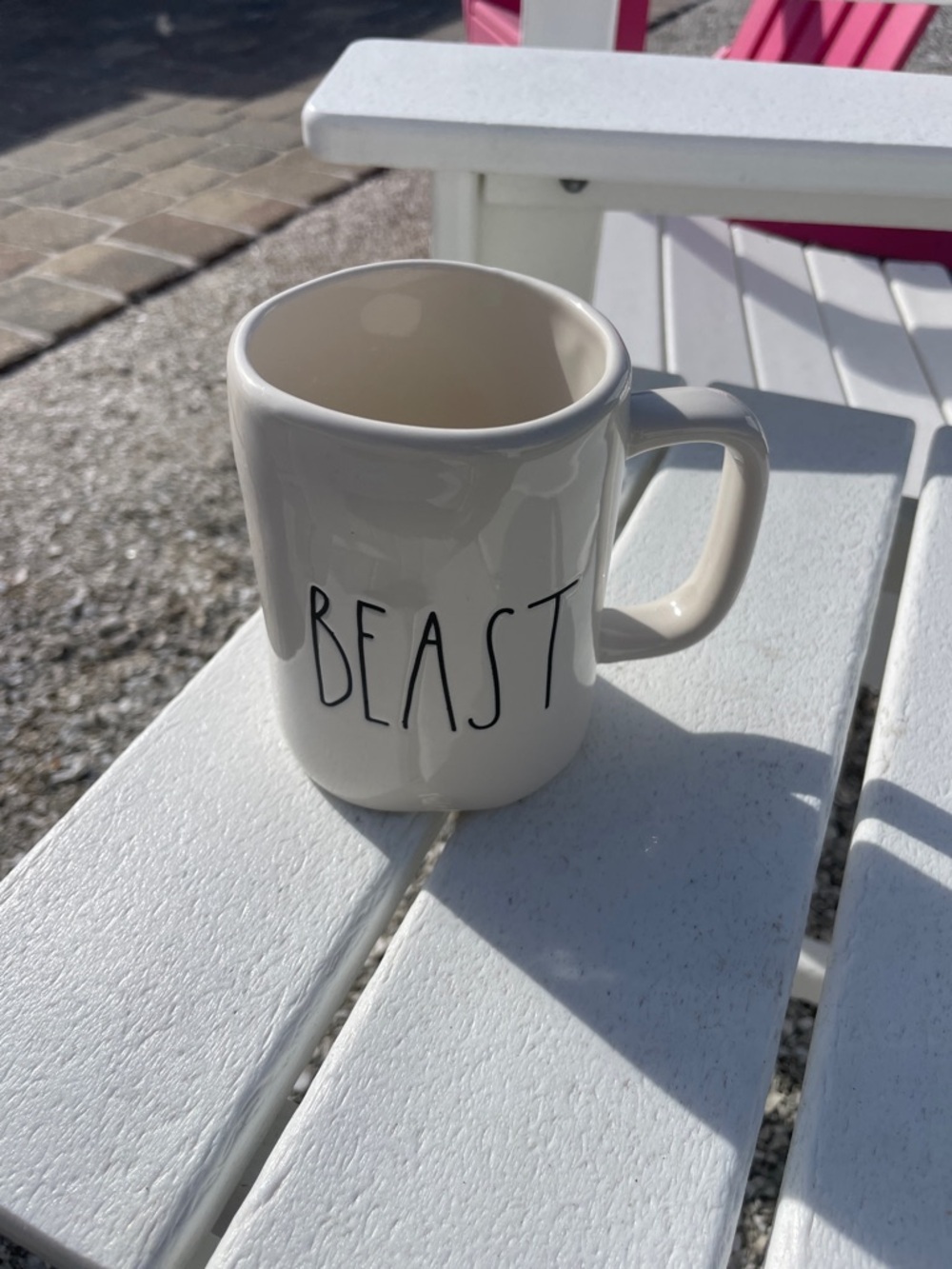 BEAST Ceramic Coffee Mug in Cream - Unbranded